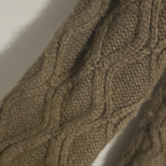 LOFT | Women's Olive Green/Brown Cable Knit Wool Blend Sweater (Size Medium) - Picture 8 of 14